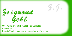 zsigmond gehl business card